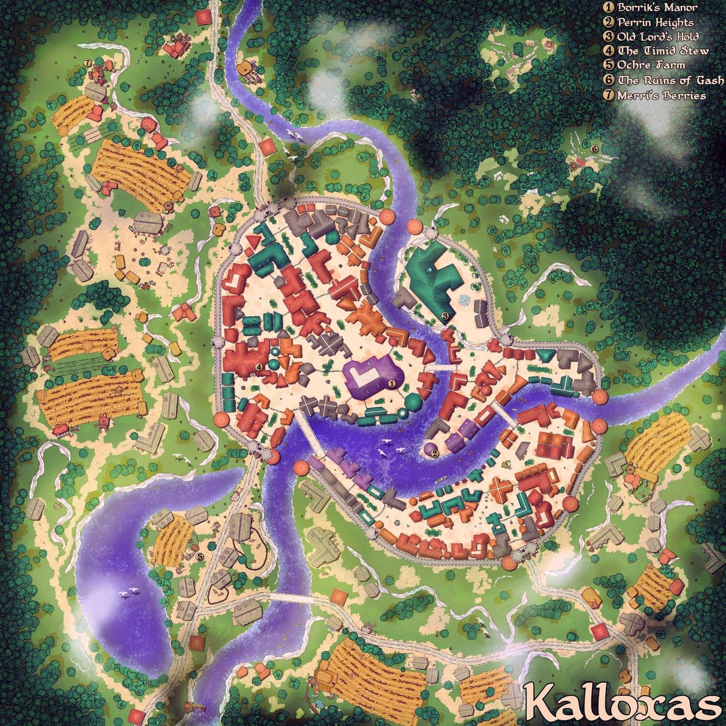 The GM's Kit 01 | Forests, Forts & Fields | A Collection of 100 Maps with VTTs