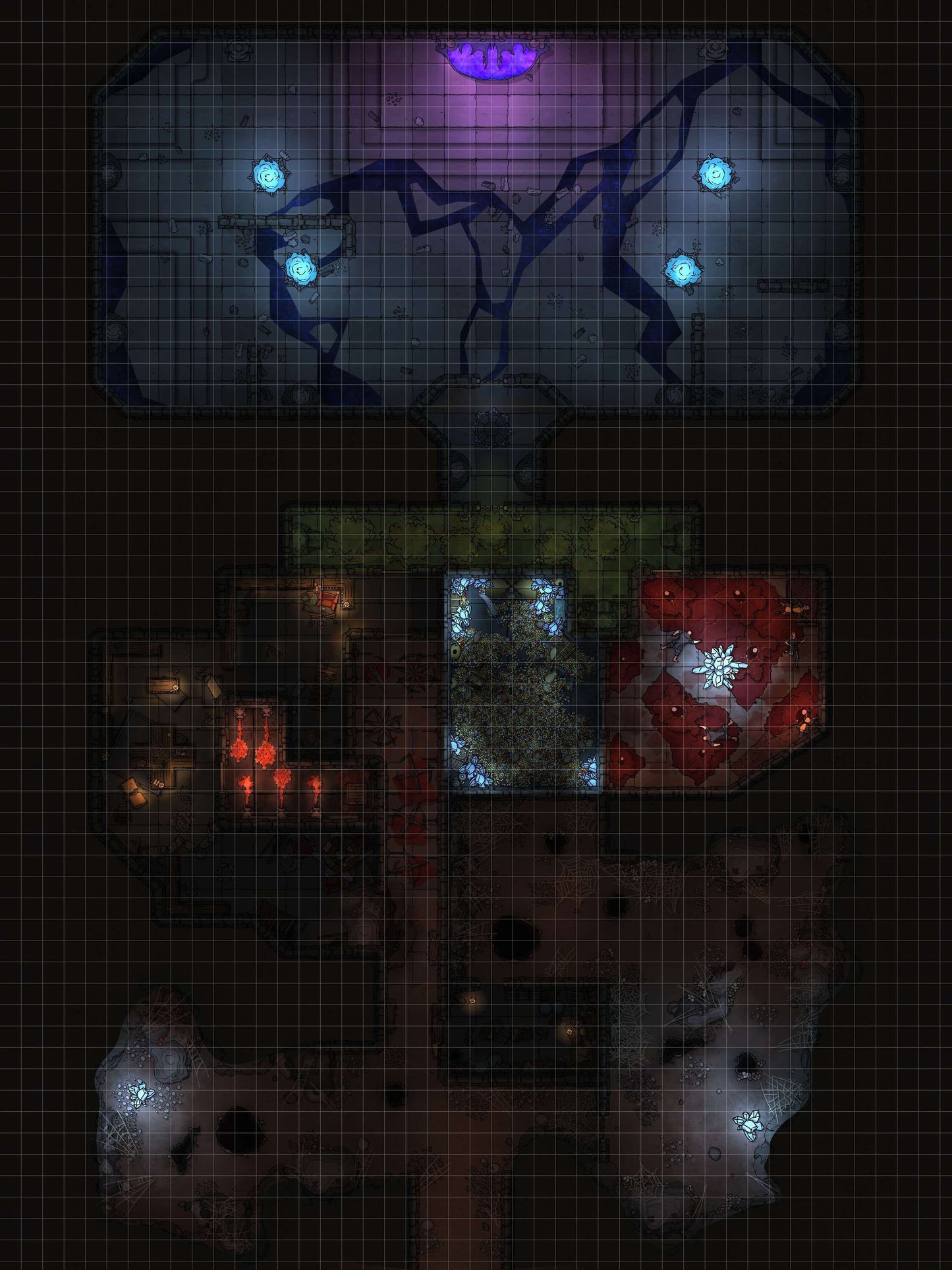 The GM's Kit 02 | Lurking Lairs & Dungeons | A Collection of 100 Maps with VTTs
