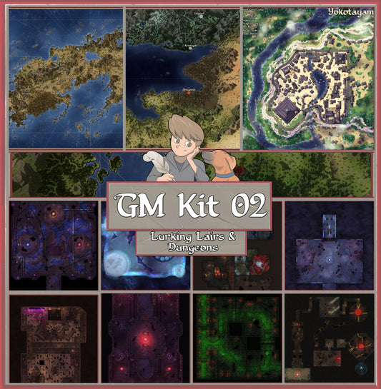The GM's Kit 02 | Lurking Lairs & Dungeons | A Collection of 100 Maps with VTTs