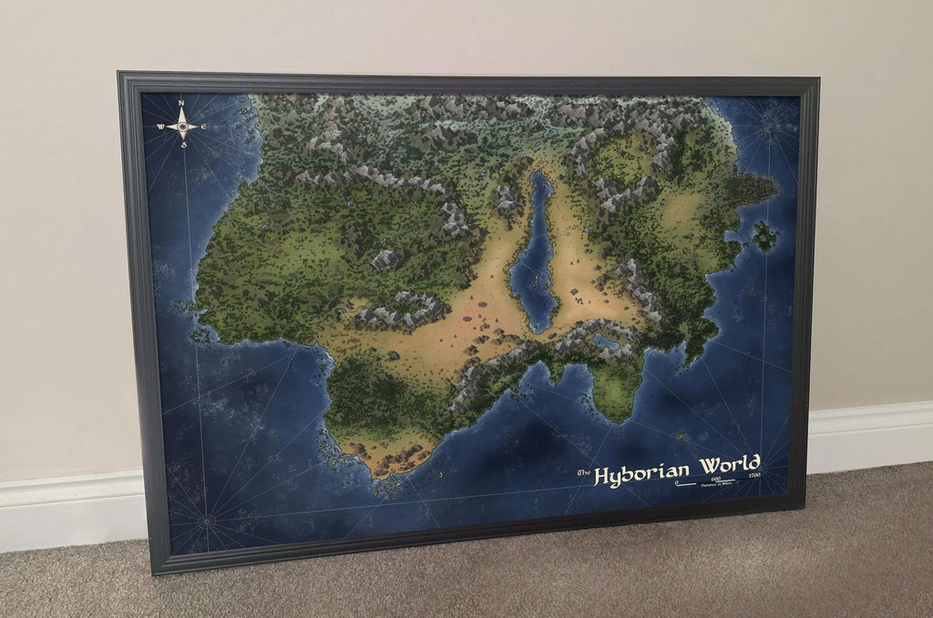 Continental Map of The Hyborian World | Conan the Barbarian