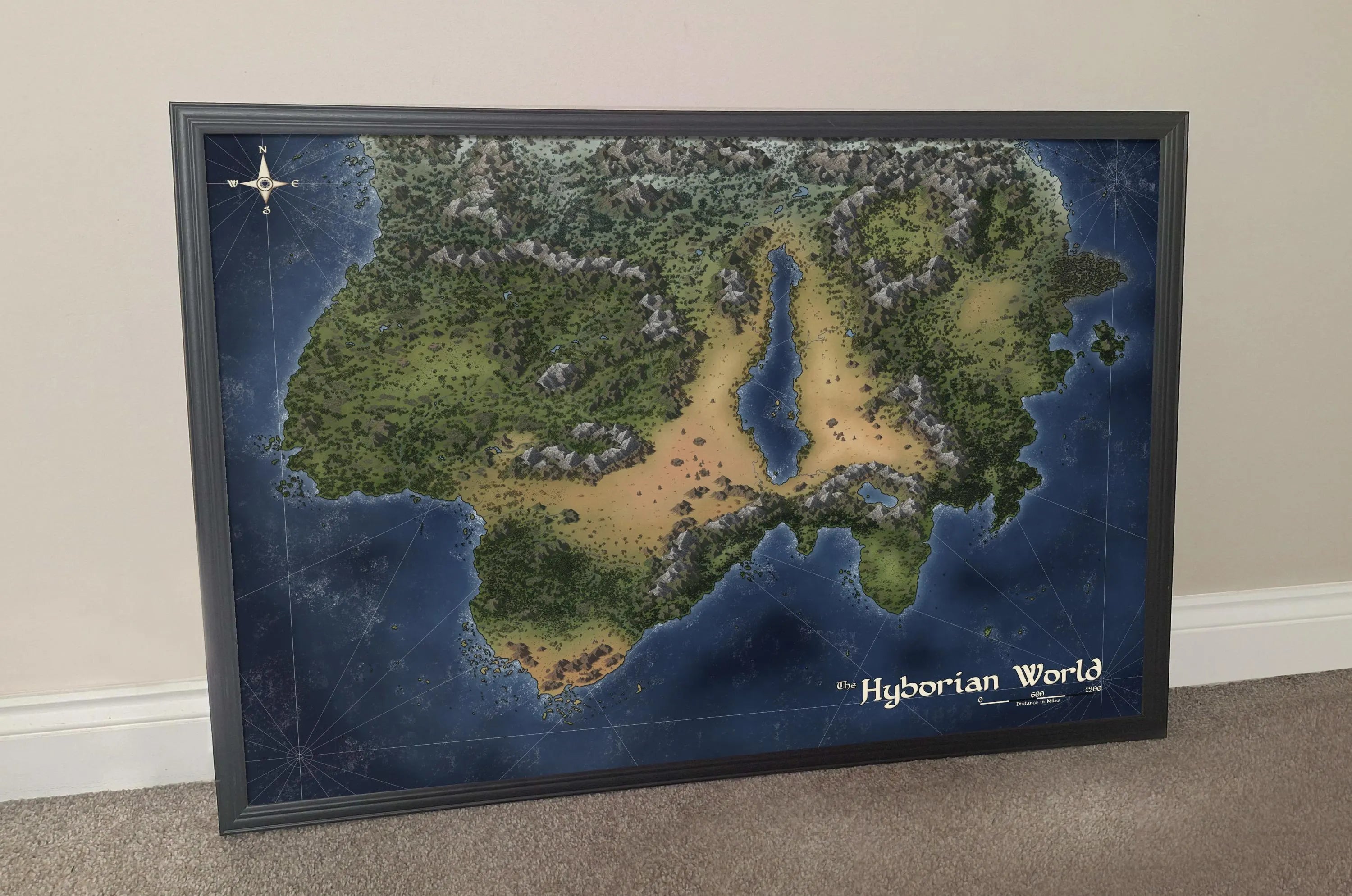Continental Map of The Hyborian World | Conan the Barbarian